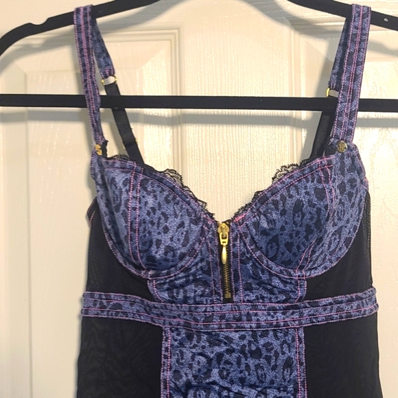 Victoria's Secret Babydoll Garter Dress 34B Bustier 32C - Picture 2 of 6